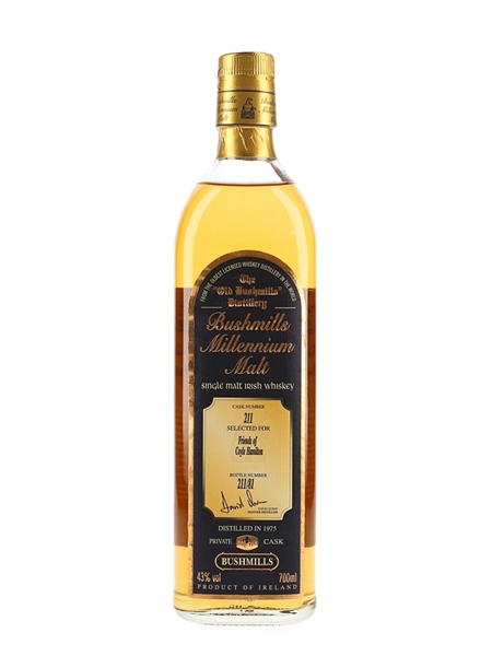 Bushmills 1975 Millennium Malt Private Cask Number 211 70cl / 43%