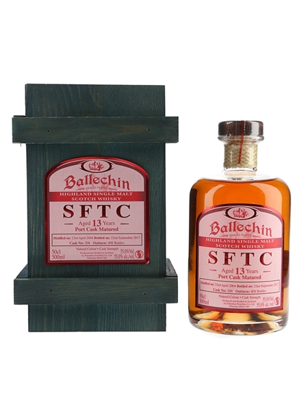 Ballechin 2004 13 Year Old SFTC Cask No.208 Bottled 2017 - Port Cask Matured 50cl / 55%