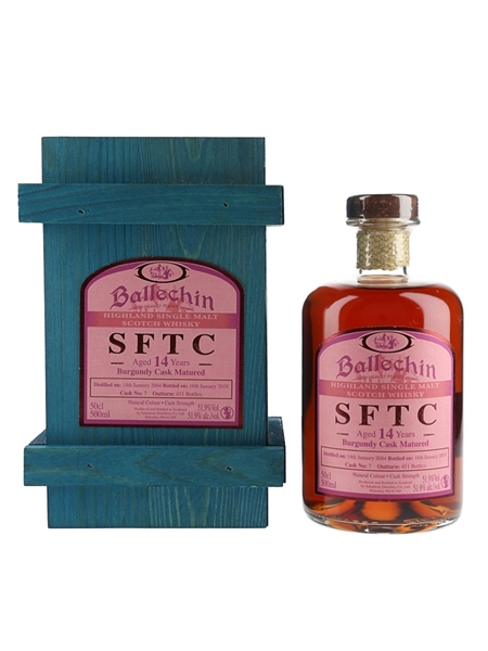 Ballechin 2004 14 Year Old SFTC Cask No.7 Bottled 2018 - Burgundy Cask Matured 50cl / 51.9%