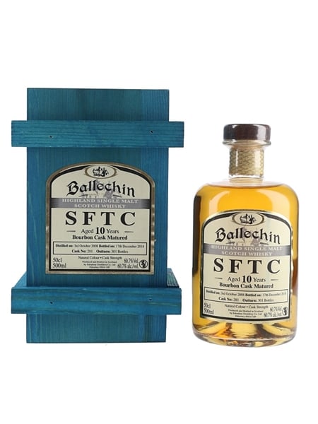 Ballechin 2008 10 Year Old SFTC Cask No.281 Bottled 2018 - Bourbon Cask Matured 50cl / 60.7%