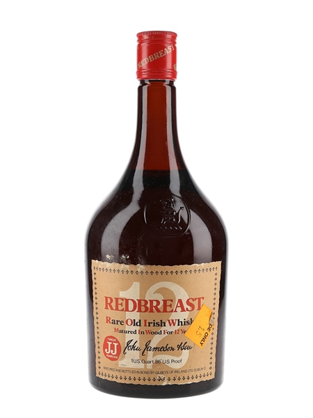 John Jameson & Son's Redbreast 12 Year Old Bottled 1970s - Gilbey's Of Ireland 94.6cl / 43%