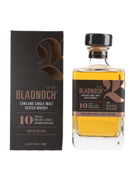 Bladnoch 10 Year Old Bourbon Expression Celebrating 200 Years 70cl / 46.7%