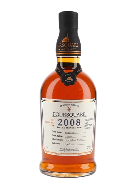 Foursquare 2008 12 Year Old Single Blended Rum Bottled 2020 - Exceptional Cask Selection Mark XIII 70cl / 60%