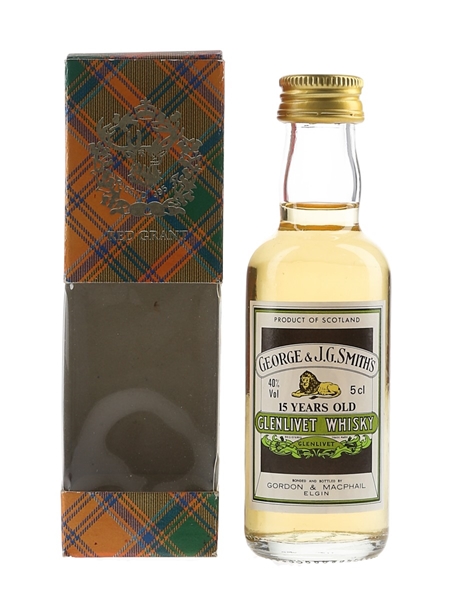 Glenlivet 15 Year Old Bottled 1990s - Gordon & MacPhail 5cl / 40%