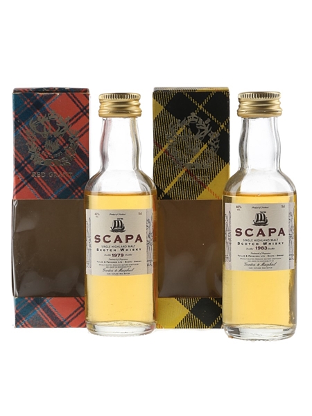 Scapa 1979 & 1983 Bottled 1990s - Gordon & MacPhail 2 x 5cl / 40%