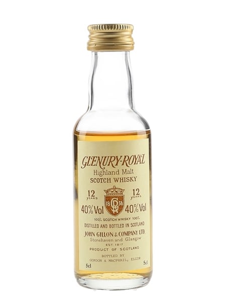 Glenury Royal 12 Year Old Bottled 1990s - Gordon & MacPhail 5cl / 40%