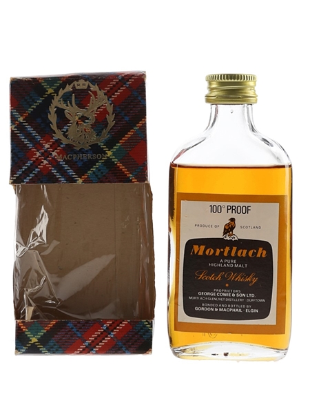 Mortlach 100 Proof Bottled 1970s - Gordon & MacPhail 5cl / 57%