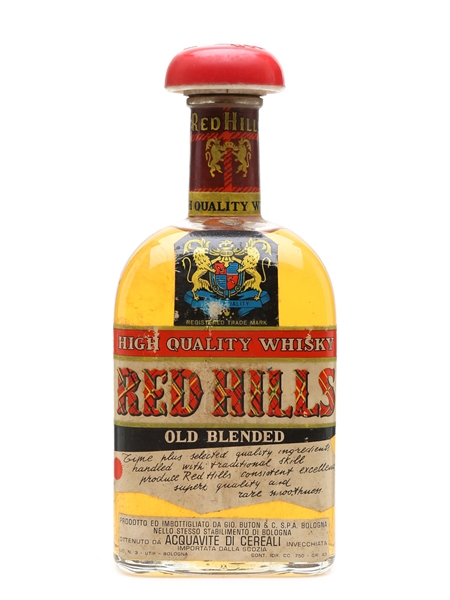 Red Hills Old Blended Whisky Bottled 1960s - Buton 75cl / 43%