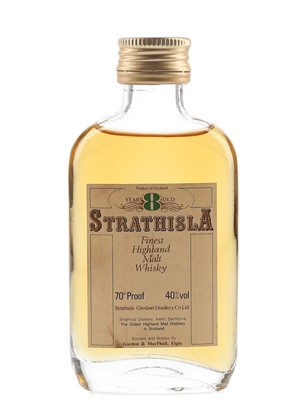 Strathisla 8 Year Old Bottled 1970s - Gordon & MacPhail 5cl / 40%