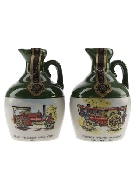 Rutherford's Ceramic Decanters Bottled 1980s 2 x 5cl / 40%