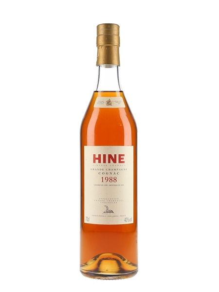 Hine 1988 Grande Champagne Cognac Landed 1990 70cl / 40%