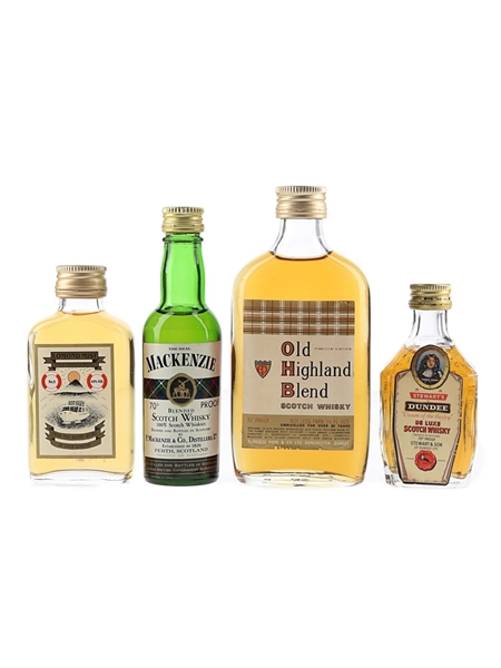 Assorted Blended Scotch Whisky Loch Lomond Mist, Old Highland Blend, Mackenzie & Stewart's of Dundee 4 x 5cl / 40%