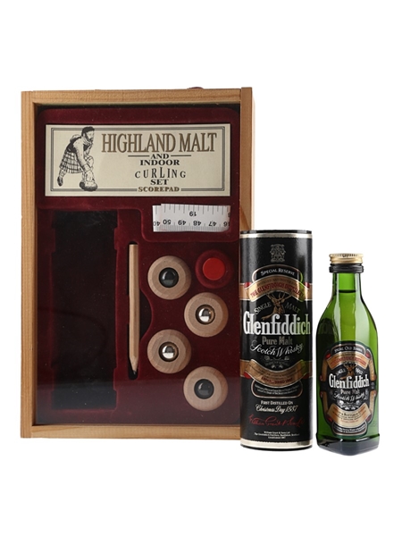 Glenfiddich Pure Malt Indoor Curling Set Vintage Marque 5cl / 40%