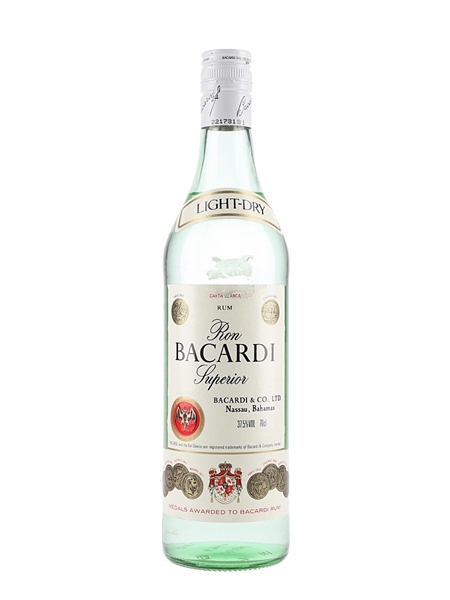 Bacardi Carta Blanca Superior Bottled 1990s - Westbay Distributors Ltd 70cl / 37.5%