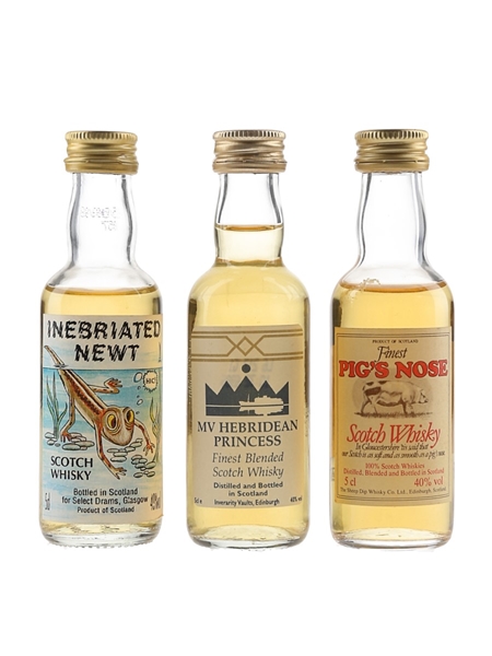 Assorted Blended Scotch Whisky Inebriated Newt, MV Hebridean Princess & Pig's Nose 3 x 5cl / 40%