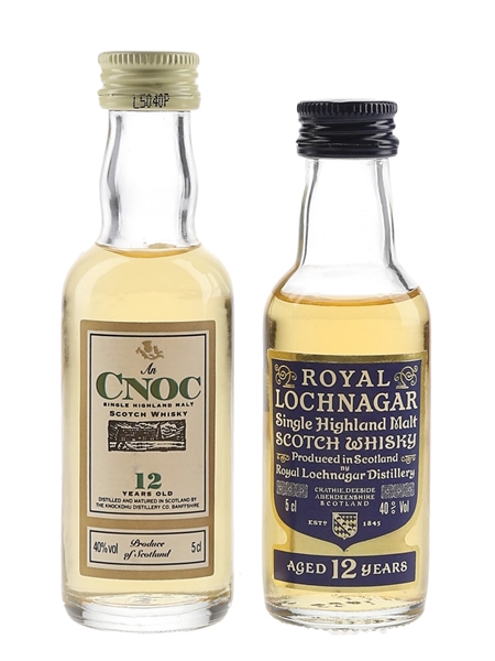 AnCnoc 12 Year Old & Royal Lochnagar 12 Year Old  2 x 5cl / 40%