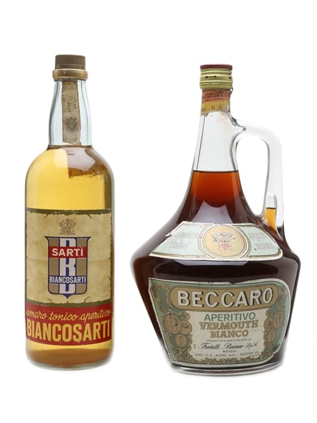 Beccaro Vermouth & Biancosarti Amaro Liqueur Bottled 1960 - 1970s 200cl & 100cl