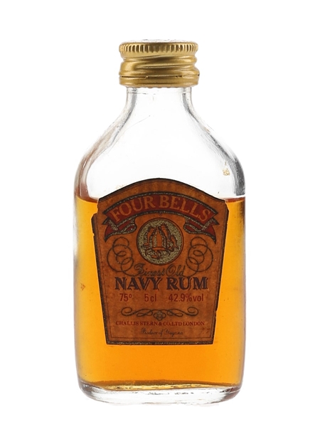 Four Bells Navy Rum Bottled 1980s - Challis Stern & Co. 5cl / 42.9%