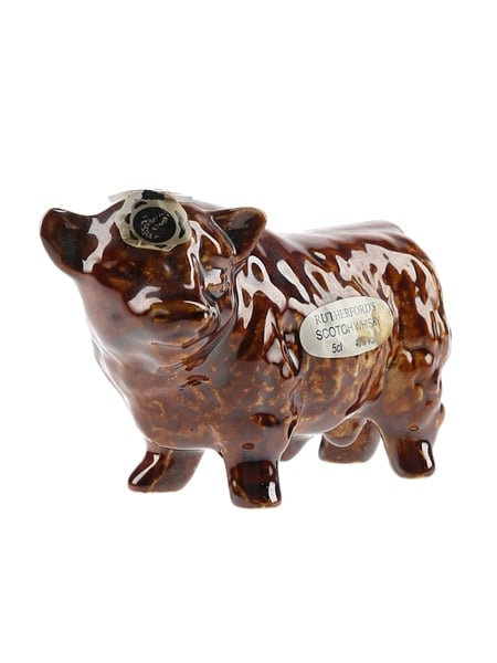 Rutherford's Bull Ceramic Miniature Bottled 1970s-1980s 5cl