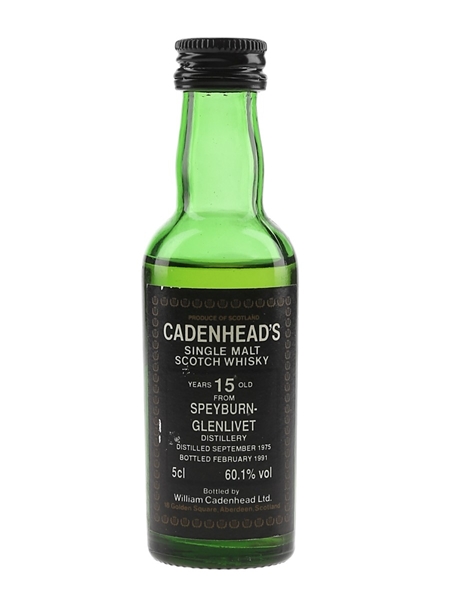 Speyburn 1975 15 Year Old Bottled 1991 - Cadenhead's 5cl / 60.1%