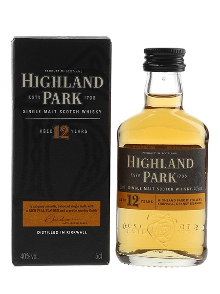 Highland Park 12 Year Old Bottled Pre 2012 5cl / 40%