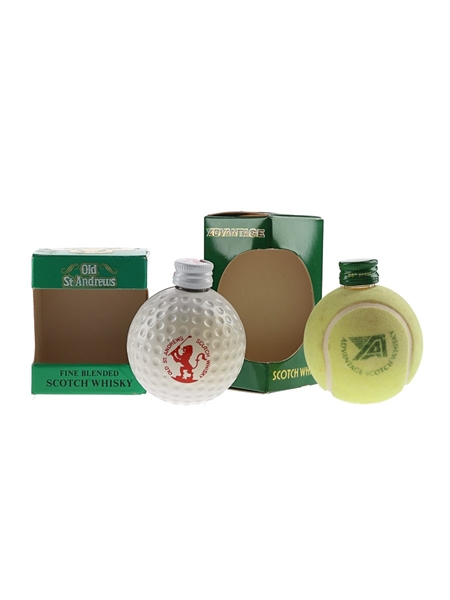 Old St Andrews Golf & Tennis Balls  2 x 5cl / 43%