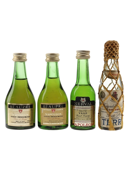 Beaupre Napoleon, Terry & Nerval VSOP Brandy Bottled 1980s-1990s 3 x 3cl-5cl / 40%