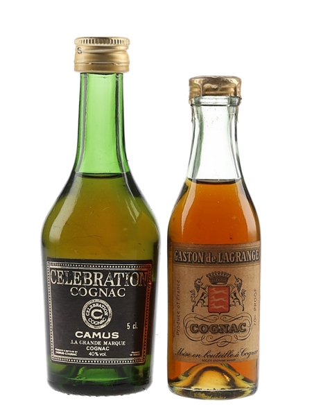 Camus Celebration & Gaston De Lagrange Bottled 1960s-1980s 2 x 3cl-5cl / 40%