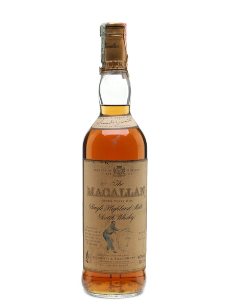 Macallan 7 Year Old Bottled 1990s - Giovinetti 70cl / 40%