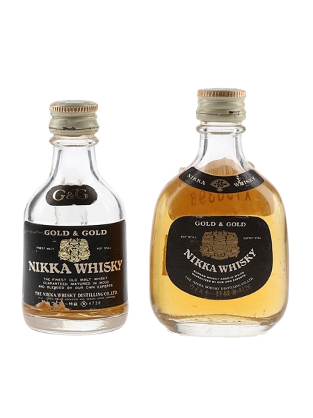 Nikka Gold & Gold Bottled 1980s 2 x 5cl / 43%