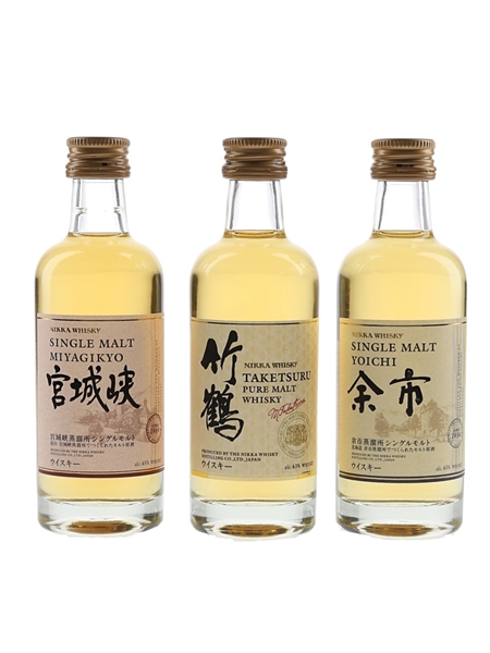 Nikka Yoichi, Miyagikyo & Taketsuru  3 x 5cl