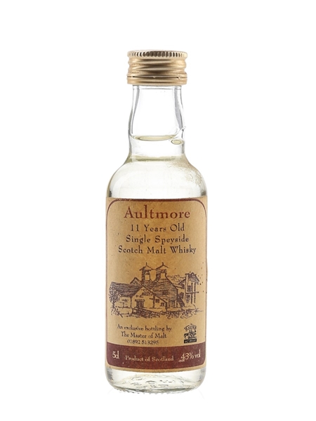 Aultmore 11 Year Old Bottled 1990s - The Master Of Malt 5cl / 43%