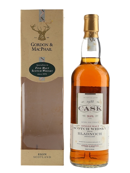 Bladnoch 1988 Cask Strength Bottled 2000 - Gordon & MacPhail 70cl / 58.8%