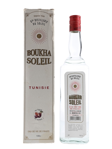 Boukha Soleil Eau De Vie De Figues Bottled 1980s - Felix Habib & Cie 100cl / 36%