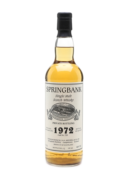 Springbank 1972 Private Bottling Bottled 2003 70cl / 46%