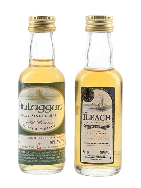 Assorted Islay Single Malt Scotch Whisky Finlaggan & Ileach 2 x 5cl / 40%