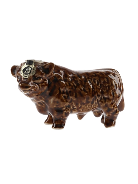 Rutherford's Bull Ceramic Miniature Bottled 1970s-1980s 5cl