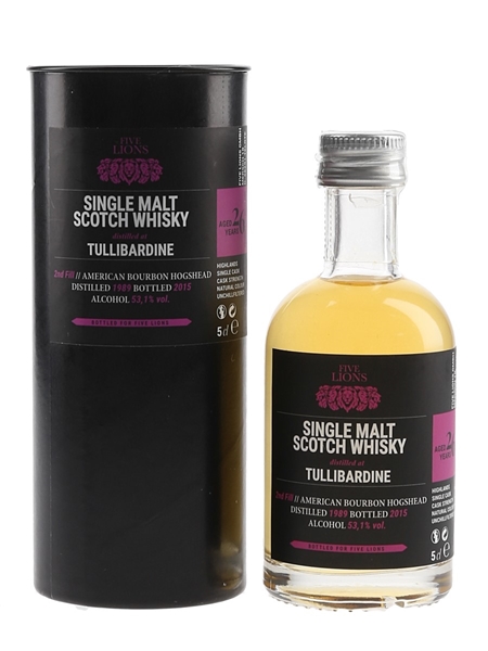 Tullibardine 1989 26 Year Old Bottled 2015 - Five Lions 5cl / 53.1%