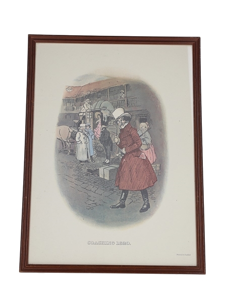 Johnnie Walker Sporting Print - Coaching 1820 Early 20th Century - Tom Browne 40cm x 30cm