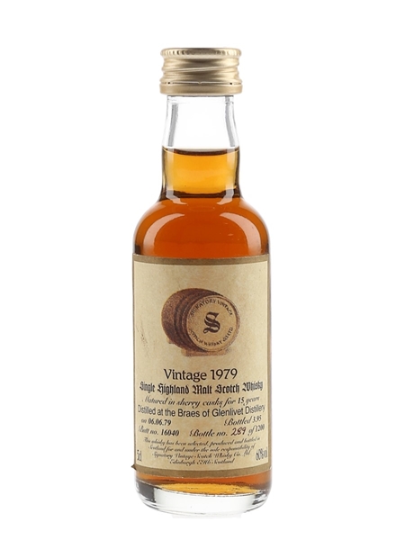 Braes Of Glenlivet 1979 15 Year Old Cask 16040 Bottled 1995 - Signatory Vintage 5cl / 60%