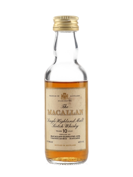 Macallan 10 Year Old Bottled 1970s-1980s 5cl / 40%