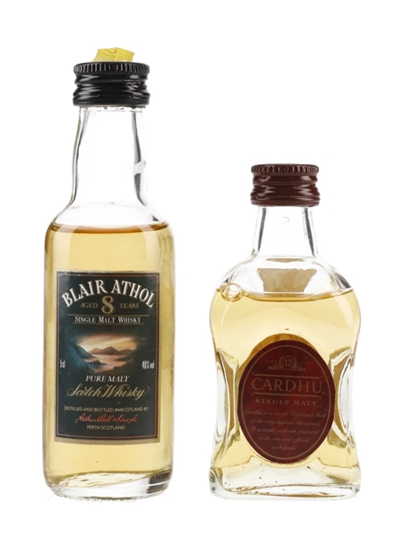 Blair Athol 8 Year Old & Cardhu 12 Year Old Bottled 1980s 2 x 5cl / 40%