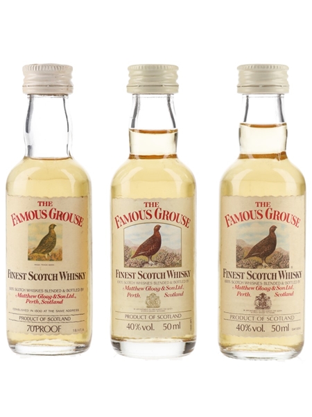 Famous Grouse Bottled 1970s-1990s 3 x 5cl / 40%