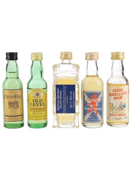 Coach Traveller's Dram, Crosshill, Kenmore, Old Level & Souvenir  5 x 4cl-5cl / 40%