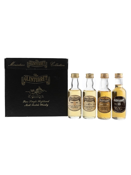 The Glenturret Miniature Collection 8, 10, 12 & 15 YO 4 x 5cl