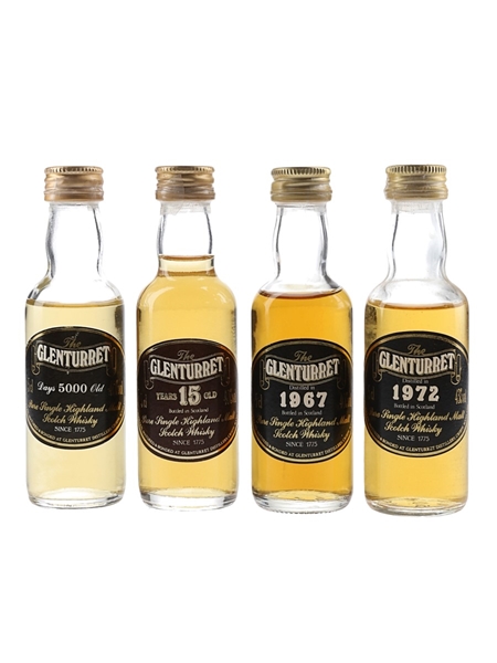 Glenturret 1967, 1972, 15 YO & 5000 Day Old  4  x 5cl