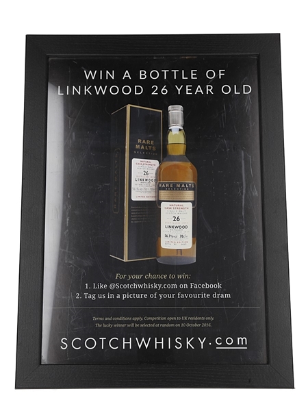 Linkwood Rare Malts Framed Advertising Print For ScotchWhisky.Com 46cm x 34.5cm