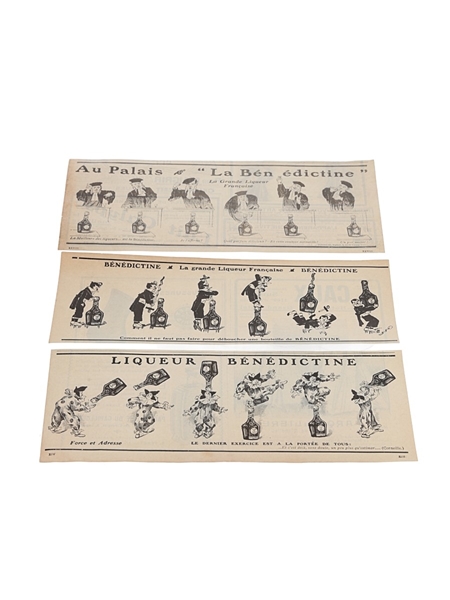 Benedictine Advertising Prints Early 1900s 