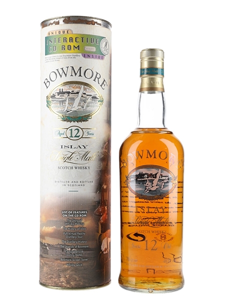 Bowmore 12 Year Old Bottled 1990s - Screen Printed Label 70cl / 43%