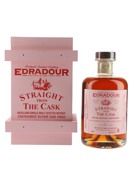 Edradour 2002 11 Year Old Straight From The Cask Bottled 2014 - Chateauneuf Du Pape Finish 50cl / 58.9%